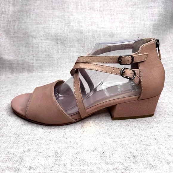 Eileen Fisher‎ strappy low heel Kyra sandals, tan nubuck suede size 10 casual - Picture 3 of 9